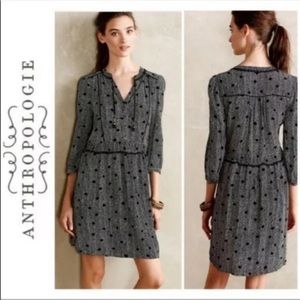 Maeve Black and Gray Midi Dress